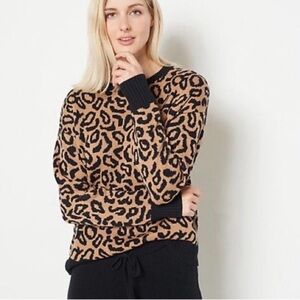 Jason Wu Animal Jacquard Crew Neck Sweater